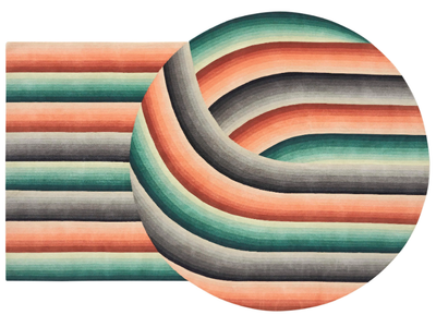 ROUND MIRAGE ORANGE - Handmade wool rug _ GAN