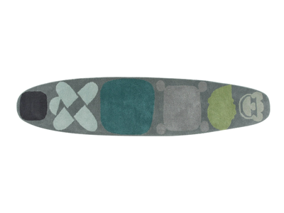 SURF RACE INDICO BLUE - Handmade wool rug _ GAN