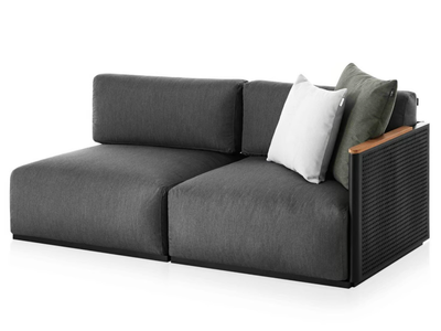 BOSC 1 - Fabric and thermo lacquered aluminium garden sofa _ GANDIABLASCO