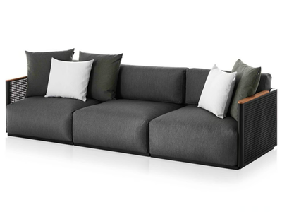 BOSC - Fabric and thermo lacquered aluminium garden sofa _ GANDIABLASCO