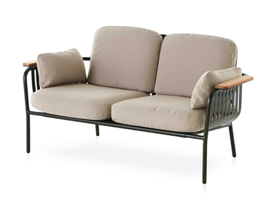 CAPA - 2 seater fabric and thermo lacquered aluminium garden sofa _ GANDIABLASCO