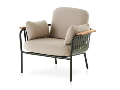 CAPA - Thermo lacquered aluminium garden armchair with armrests _ GANDIABLASCO
