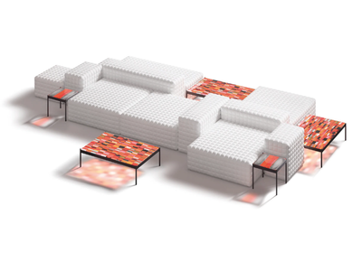 ERNO MODULES - Modular fabric garden sofa with removable cover _ GANDIABLASCO