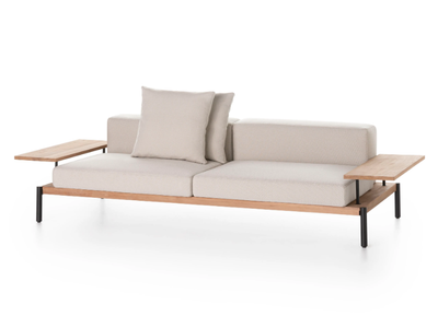 LADEMADERA - 2 seater fabric garden sofa with removable cover _ GANDIABLASCO