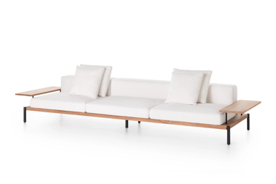 LADEMADERA - 3 seater fabric garden sofa with removable cover _ GANDIABLASCO