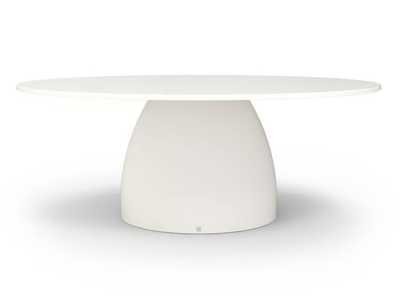 BARREL - Round fiberglass garden table _ GANSK