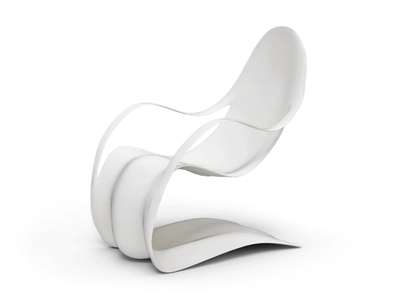 FLEX - Cantilever fiberglass garden armchair _ GANSK