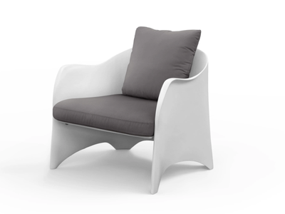 OCEANO - Fiberglass garden armchair with armrests _ GANSK