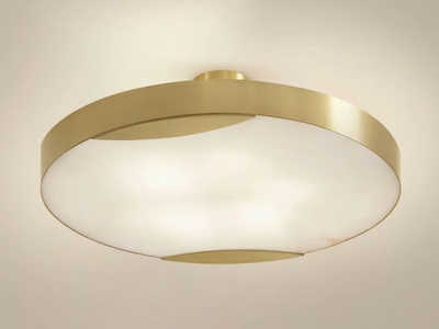 CLOUD N.1 - Handmade LED metal and alabaster ceiling lamp _ GASPARE ASARO