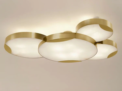 CLOUD N.4 - Handmade LED metal and alabaster ceiling lamp _ GASPARE ASARO
