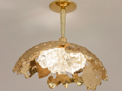 ETNA N15 - Brass and glass ceiling lamp _ GASPARE ASARO