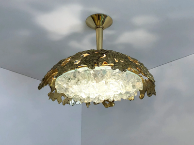 ETNA N21 - Brass and glass ceiling lamp _ GASPARE ASARO