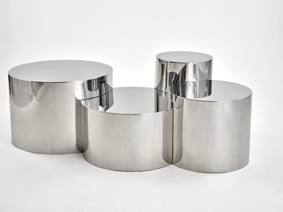 GEOMETRIA: CERCHI 4 - Low metal coffee table _ GASPARE ASARO