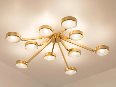 OCULUS - MURANO GLASS - Metal ceiling lamp _ GASPARE ASARO