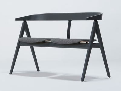 AVA - Upholstered fabric bench with back _ GAZZDA