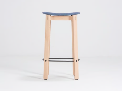 NORA - Fabric barstool with footrest _ GAZZDA