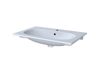 ACANTO - Inset porcelain stoneware washbasin with overflow _ Geberit