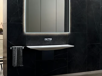ONE - Wall-mounted rectangular ceramic washbasin _ Geberit