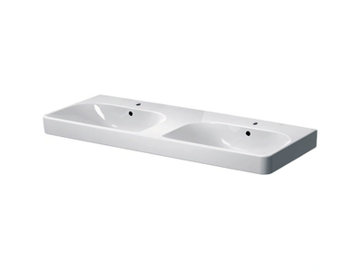 SMYLE SQUARE - Double Vitreous China washbasin _ Geberit