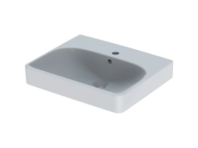 SMYLE SQUARE - Vitreous China handrinse basin with overflow _ Geberit