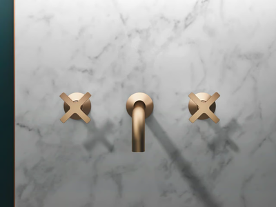 HUGÒ - 3 hole wall-mounted washbasin tap _ GEDA