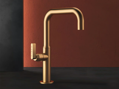 KOÈ - Countertop single handle washbasin mixer without waste _ GEDA