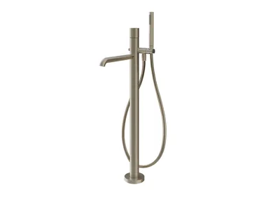 HABITO UNITO - Floor standing chromed brass bathtub mixer _ Gessi