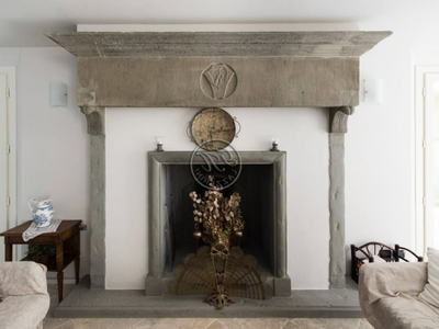 Fireplace 12 - Wall-mounted natural stone fireplace _ GH LAZZERINI