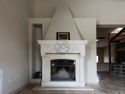 Fireplace 9 - Wall-mounted wood-burning natural stone fireplace _ GH LAZZERINI