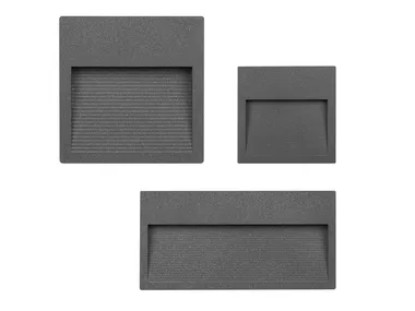 VERSO FLAT R SQ - LED wall-mounted aluminium steplight _ Ghidini Lighting