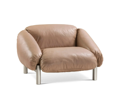 FLO - Leather armchair with armrests _ GHIDINI1961