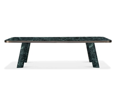NATIVE - Rectangular Verde Alpi marble table _ GHIDINI1961