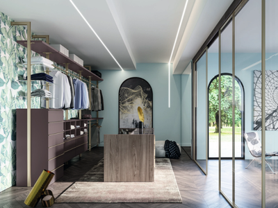 CA04 - Sectional wooden walk-in wardrobe _ Giessegi