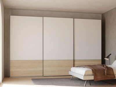 FUSION - Built-in wooden wardrobe with sliding doors _ Giessegi