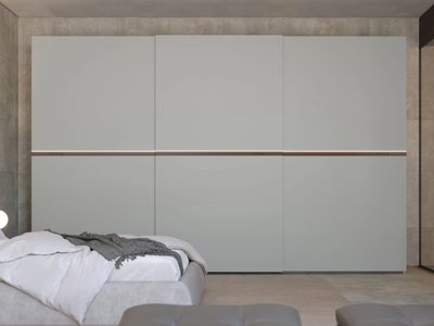 NEW SLIDE - Built-in wooden wardrobe with sliding doors _ Giessegi