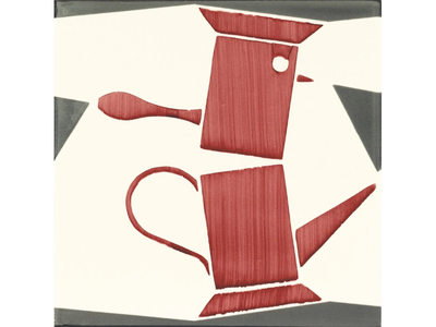 CAFFETTIERA ANIMATA - Handmade ceramic wall tiles _ Giovanni De Maio