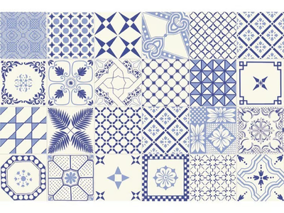 MACRAMÈ BLU - Handmade ceramic wall tiles _ Giovanni De Maio