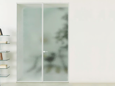 ALADIN DOUBLE SWING PLAIN - Hinged glass door _ Glas Italia