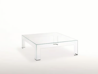 ATLANTIS - Low square crystal coffee table _ Glas Italia