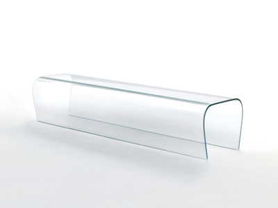BENT GLASS BENCH - Crystal bench _ Glas Italia