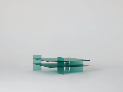 KAZIMIR - Low crystal coffee table _ Glas Italia