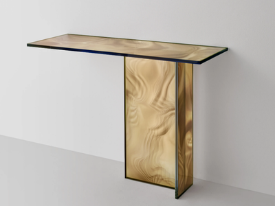 LIQUEFY - Rectangular crystal console table _ Glas Italia