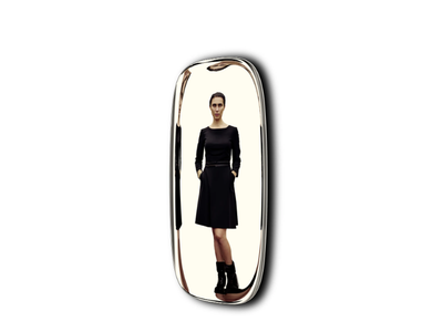 MANTEUR - Rectangular crystal mirror _ Glas Italia
