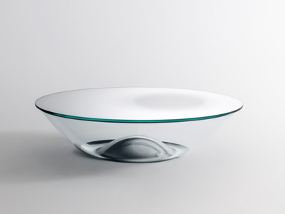 NACRE - Oval crystal coffee table _ Glas Italia