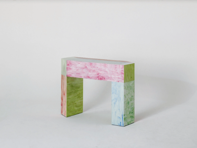 REMIS - Stained glass console table _ Glas Italia