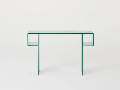 ROBOTIN - Rectangular crystal console table _ Glas Italia