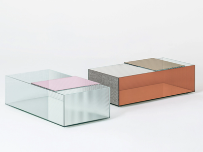 SPECTRUM - Low crystal coffee table _ Glas Italia