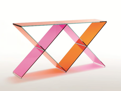 XX - Rectangular crystal console table _ Glas Italia