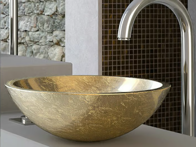 CIRCUS 43 - Countertop round Teknoform® washbasin _ Glass Design
