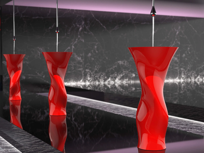 DAME - Freestanding round Vetro Freddo® washbasin _ Glass Design